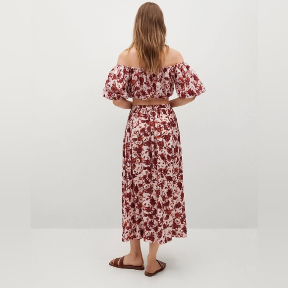 Mango Floral Skirt and Crop Top Set - Picture 5 of 10